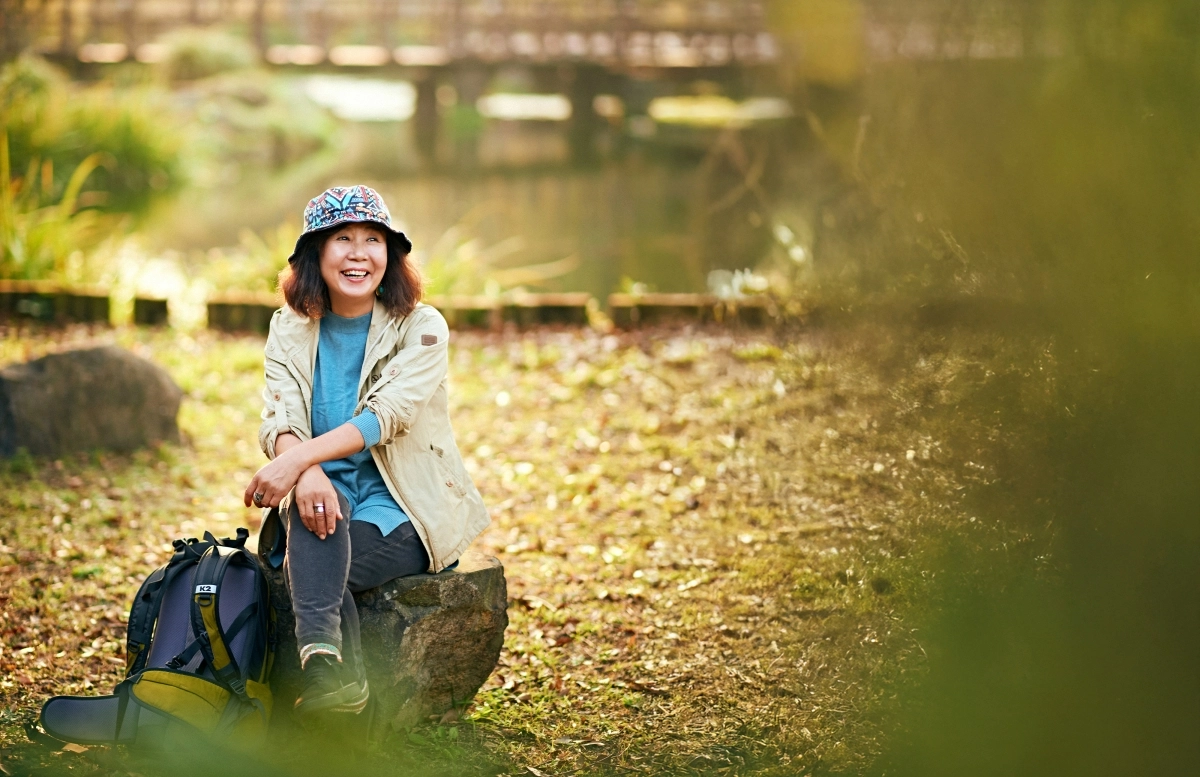 제주 올레 창시자 서명숙 이사장이 7일 볋세했다. 제주올레 제공