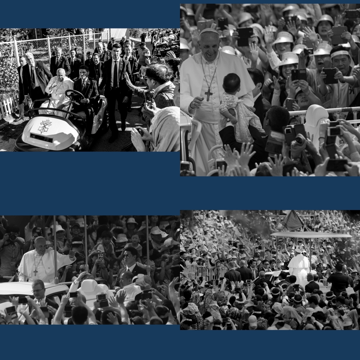 양종훈 사진작가가 프란치스코 교황 선종 1주년을 맞아 비엔나에서 12년간 기록해 온 교황의 모습을 담은 사진 44점 헌정 전시를 하고 있다. 양종훈 작가 제공