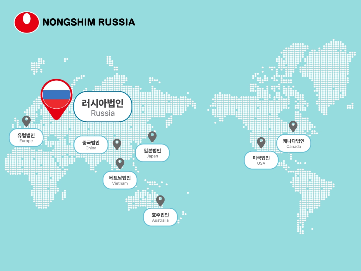 농심 해외법인 분포도. 농심 제공