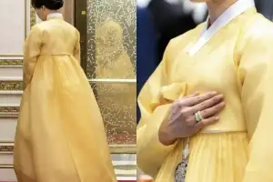 마크롱 전속 사진가, 김혜경 여사 ‘한복’ 매력에 빠졌다…집중 조명