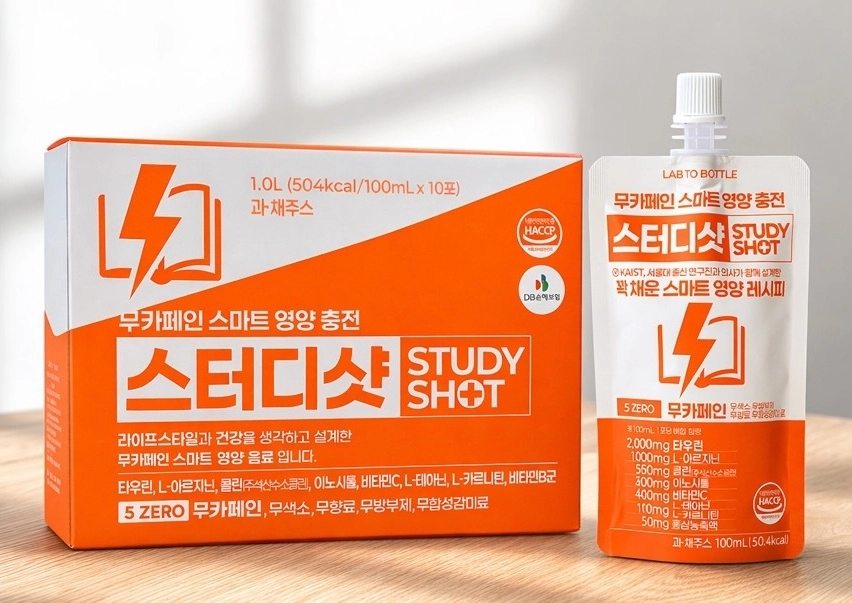천안시 ‘C-STAR’ 참여 기업 랩투보틀이 선보인 무카페인 에너지드링크. 시 제공