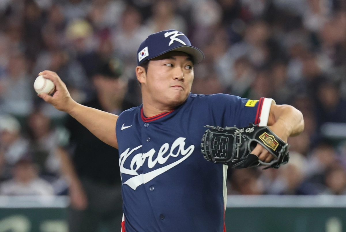 고우석이 7일 일본 도쿄돔에서 열린 2026 월드베이스볼클래식(WBC) 조별리그 C조 2차전 대한민국과 일본의 경기에서 6회말 등판해 역투하고 있다. 2026.3.7 도쿄 연합뉴스