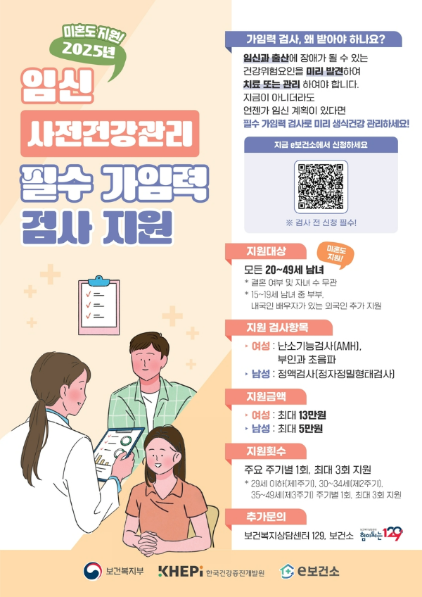 ‘임신 사전건강관리 지원사업’ 포스터