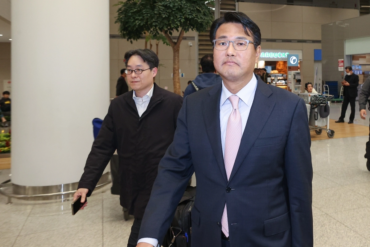 한국 도착한 김태효 국가안보실 1차장