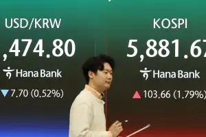 코스피 1%대 상승… 휴전 기대에 5900선 ‘눈앞’(종합)
