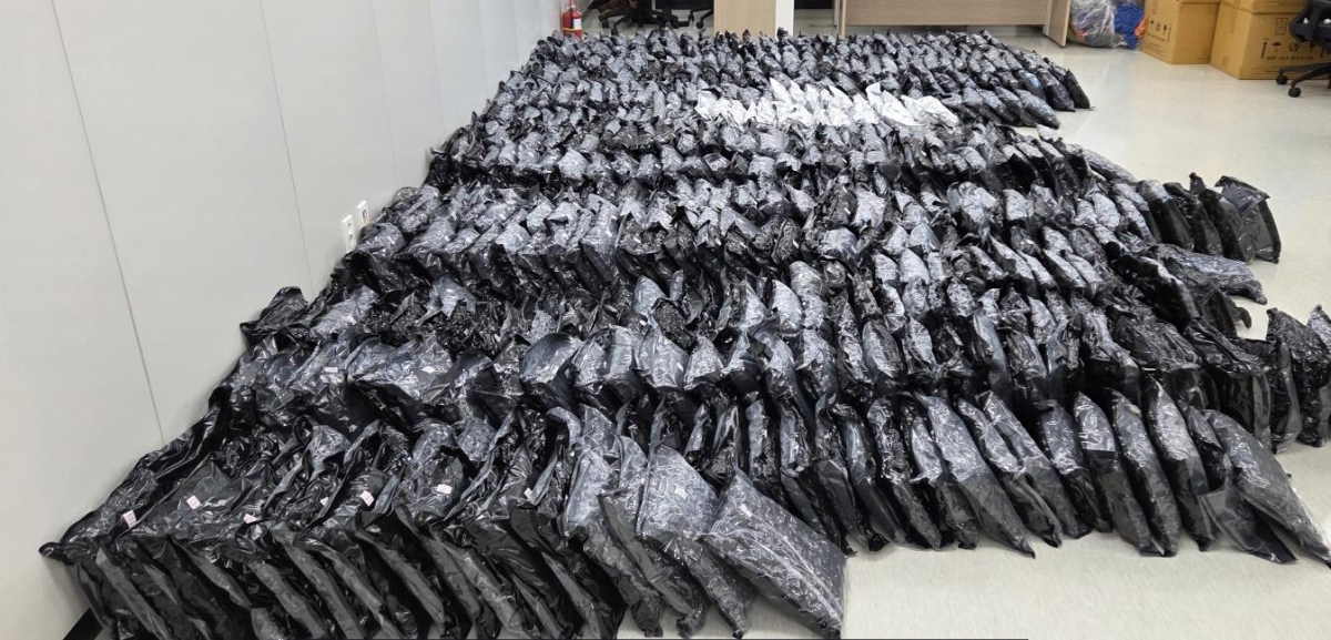 압수된 대마 자료사진. 마약범죄 정부합동수사본부 제공 (기사와 직접 관련 없음)