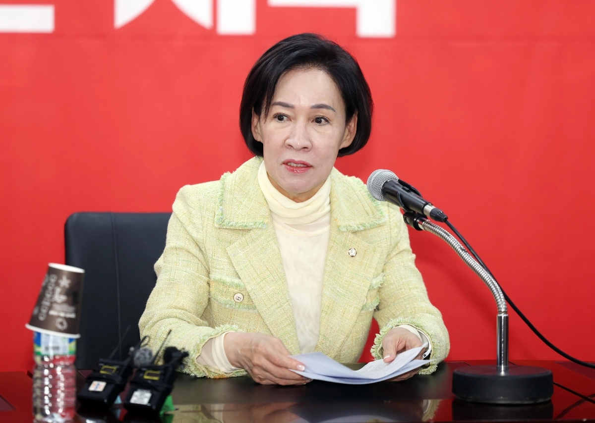 발언하는 이인선 국민의힘 대구시당 위원장