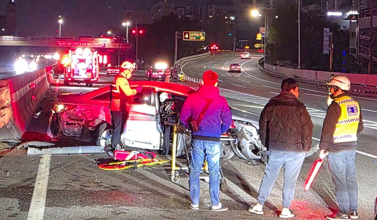 지난 9일 부평IC 사고 현장. 사진 인천소방본부