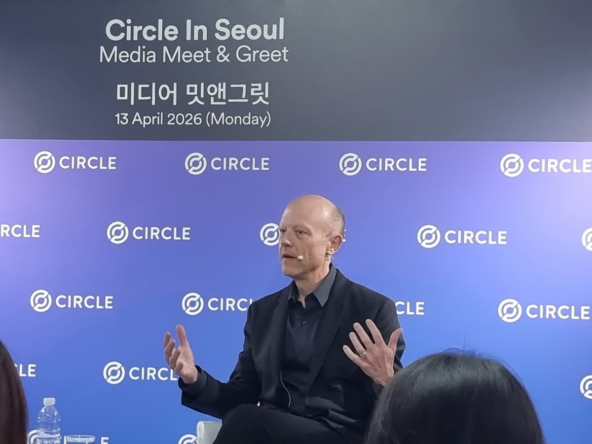 제레미 알레어 서클 창업자 겸 최고경영자(CEO)가 13일 서울 강남구 SJ 쿤스트할레에서 열린 기자간담회에서 발언하고 있다. 김예슬 기자