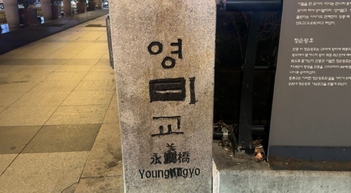 경찰이 청계천 영도교에 낙서를 한 남성에 대해 구속 영장을 신청했다. 채널A 캡처