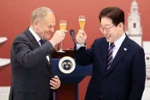 [포토] 건배하는 한-폴란드 정상