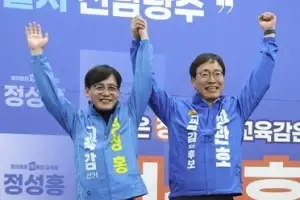 장관호·정성홍, 전남·광주 통합교육감 단일화 합의…“100% 여론조사”