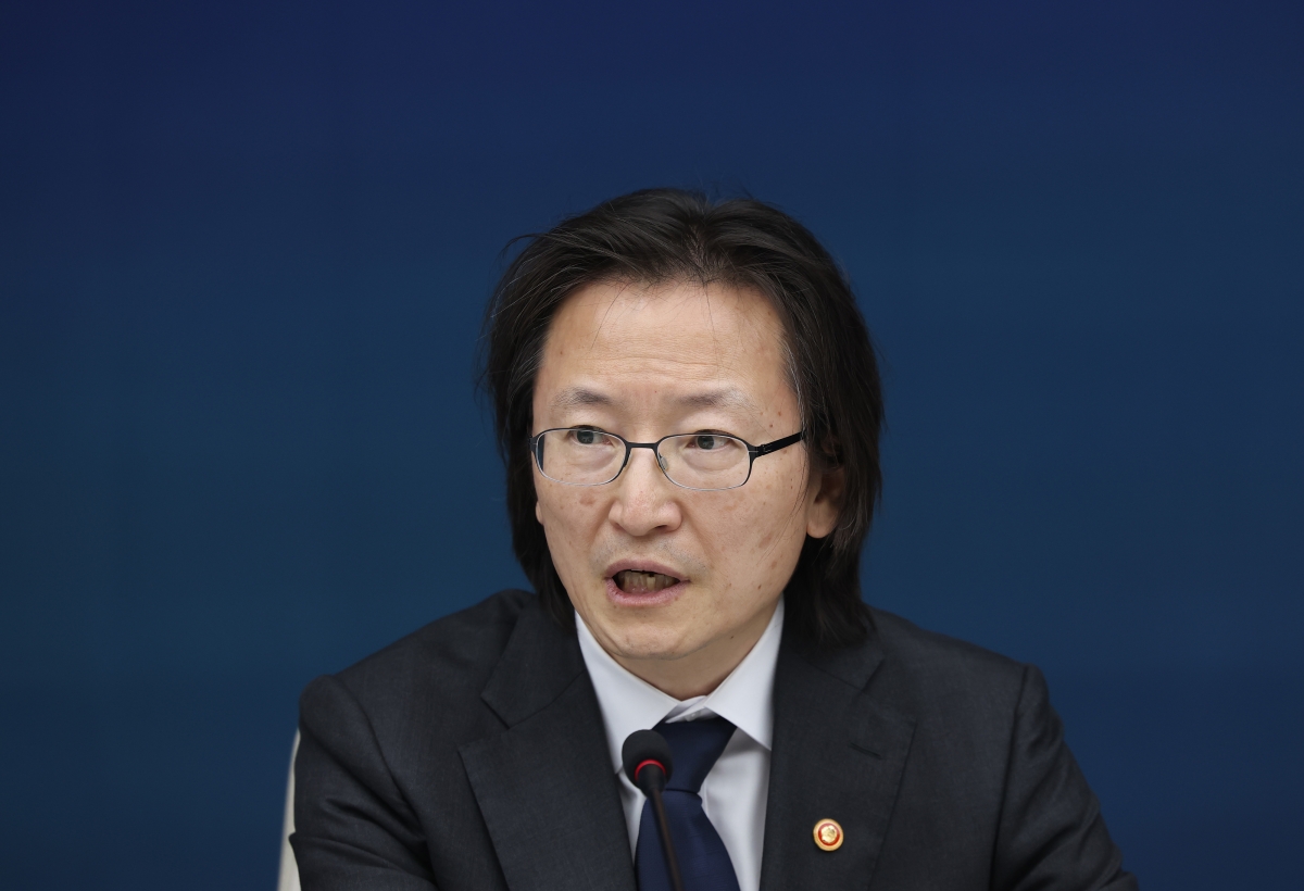 발언하는 주병기 공정거래위원장     (서울=연합뉴스) 이지은 기자 = 주병기 공정거래위원장이 14일 서울 중구 대한상공회의소에서 열린 위생용품 용량 변경 등 중요정보 제공을 위한 협약식에서 발언하고 있다. 2026.4.14     jieunlee@yna.co.kr