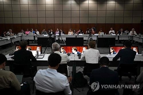 지난해 11월 브라질 벨렝에서 열린 제30차 유엔 기후변화협약 당사국 총회(COP30) 회의 모습. AFP=연합뉴스 2025.11.21