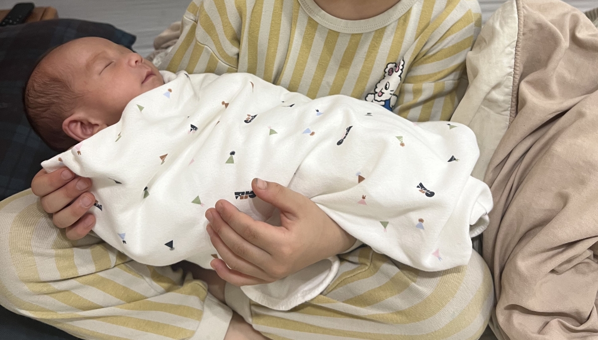 강원 정선 북평면 문곡리에서 20년만에 태어난 신생아. 정선군 제공