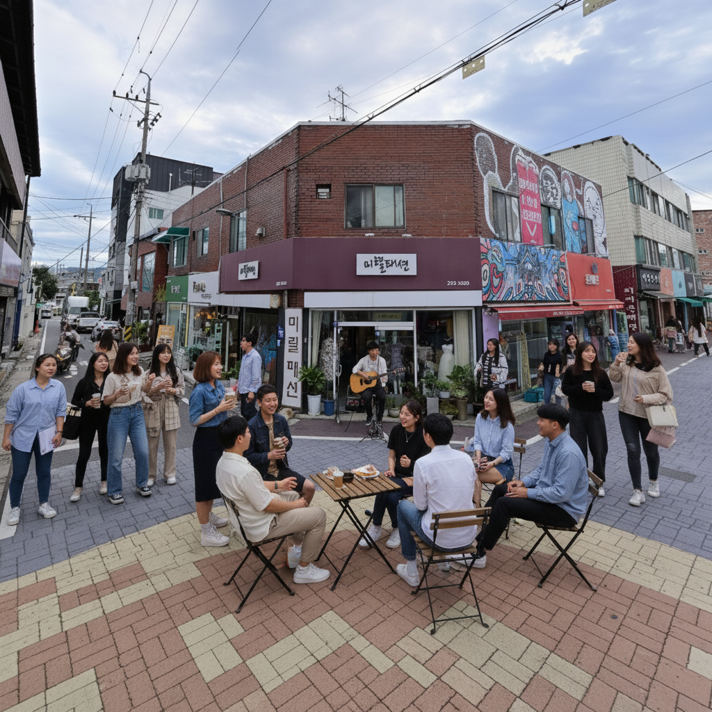 청년 마을 만들기 사업에 선정된 대전 중구 중촌동 패션 거리. 대전시 제공