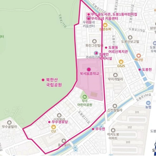 도봉1동 사업 위치도. 도봉구 제공