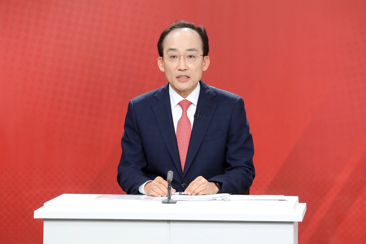 대구시장 경선 토론회서 발언하는 추경호
