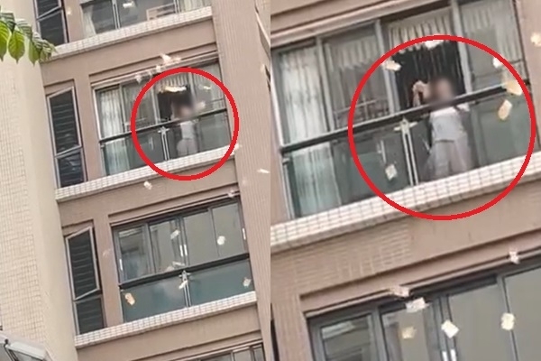 중국의 한 고층 아파트에서 한 여성이 수억원대의 현금 다발을 창밖으로 뿌린 일이 발생해 눈길을 끌고 있다. 페이스북
