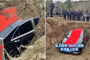 “저승길, 벤츠 S클래스 타고 편히 가소서”… 2억 외제차 함께 묻은 中 장례식