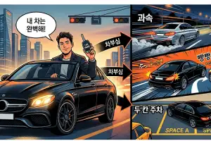 “두 칸 주차도 괜찮다?”…‘차부심’ 강할수록 위험 운전 더 관대
