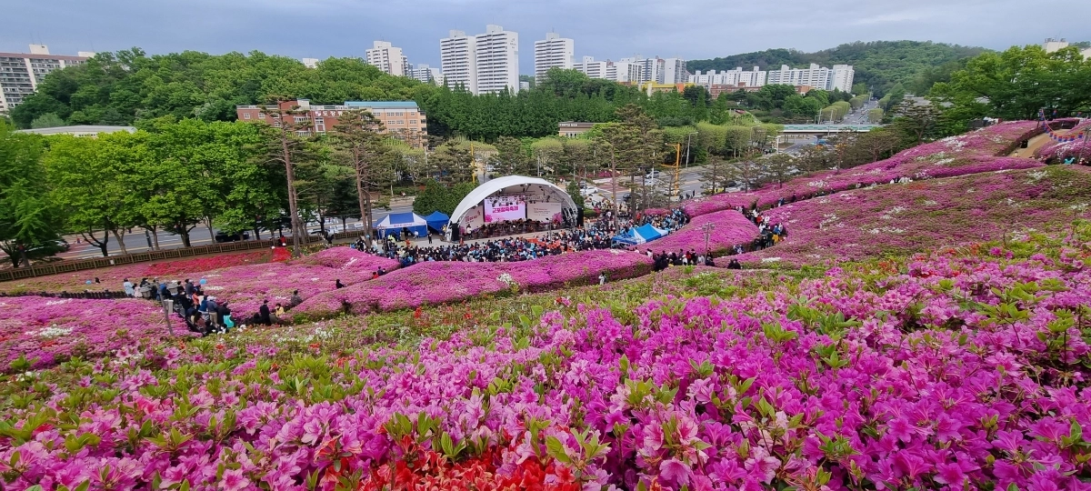 군포철쭉축제 현장(군포시 제공)