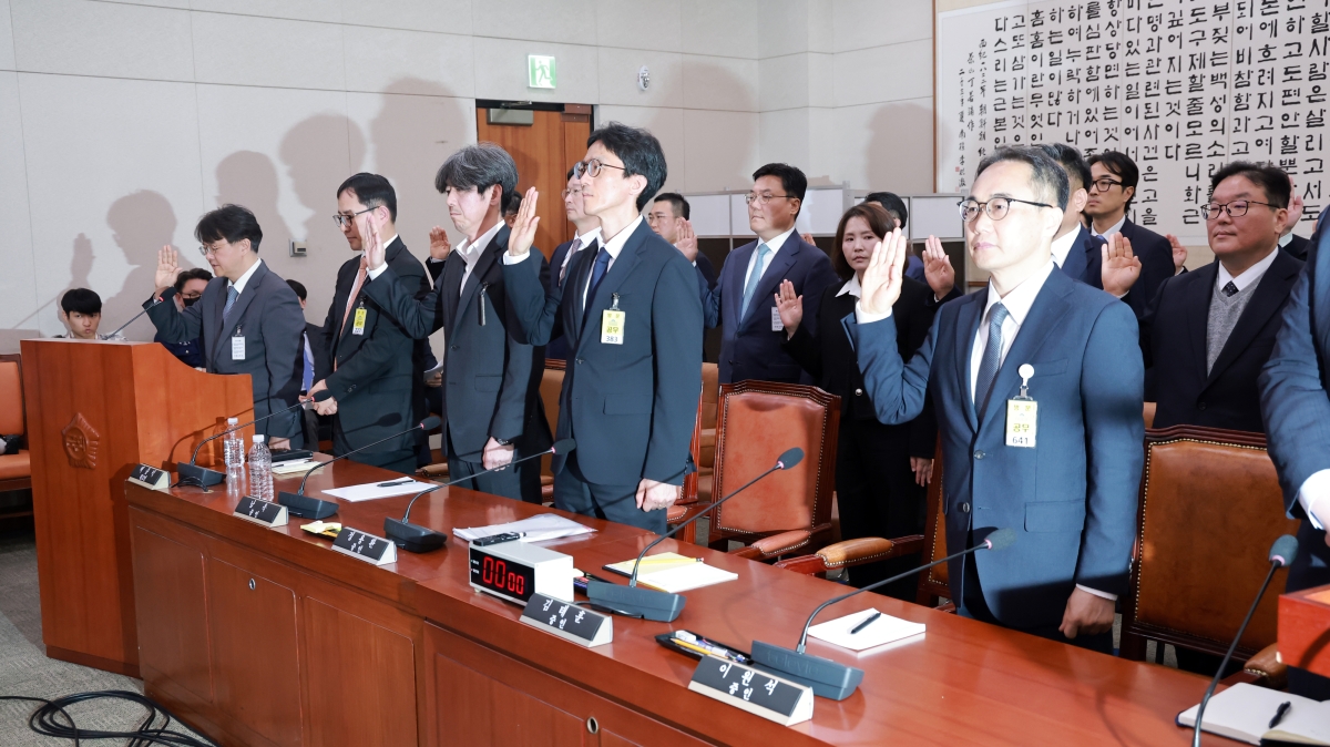 대장동 등 검찰 조작기소 의혹 사건 청문회 증인 선서