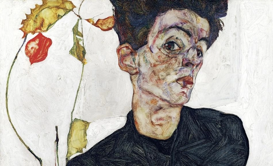 ‘중국 등불꽃과 함께한 자화상’(1912), 빈 레오폴드 미술관 소장