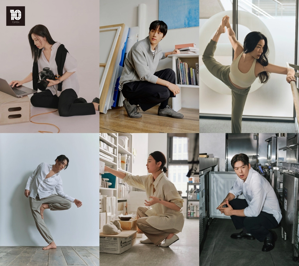 신성통상 탑텐 수퍼스트레치 ‘무브인컴포트’ 캠페인 화보 이미지. 신성통상 탑텐 제공