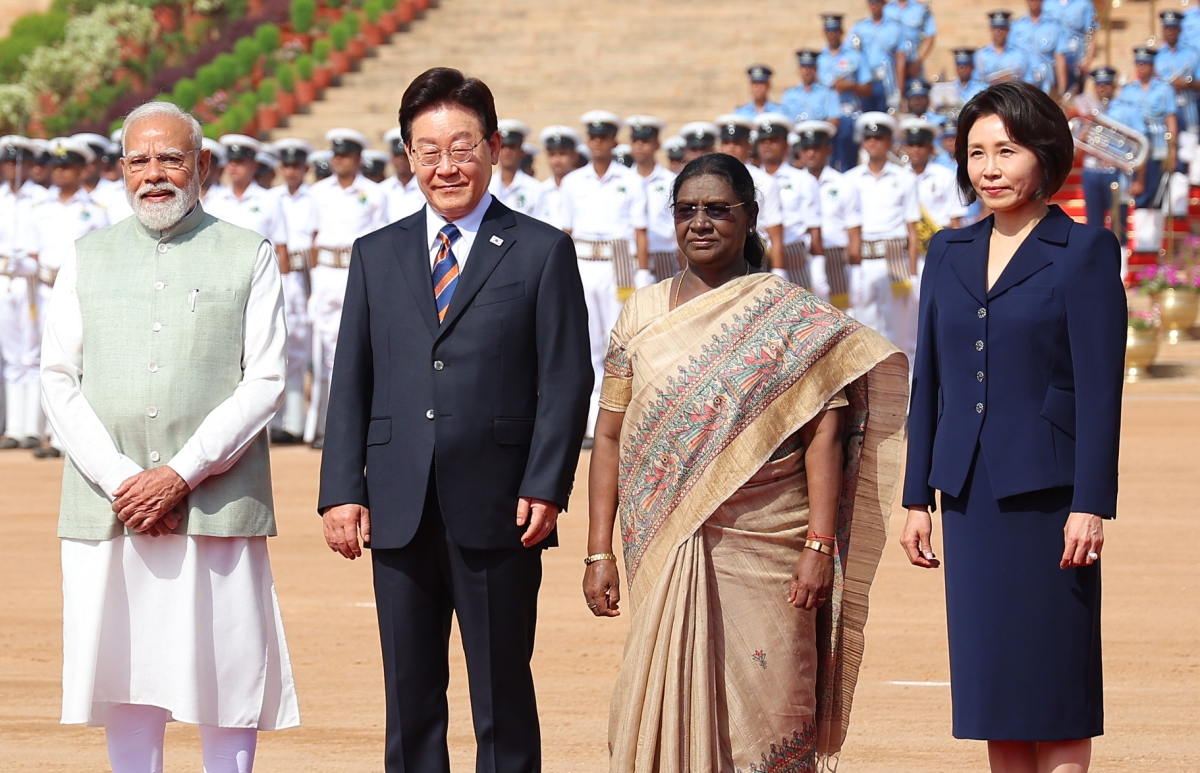 이재명 대통령 인도 국빈방문 공식환영식