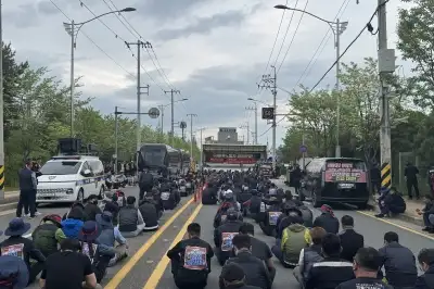 원청 교섭 갈등 속 비극…진주 CU 물류센터 집회 현장서 1명 사망