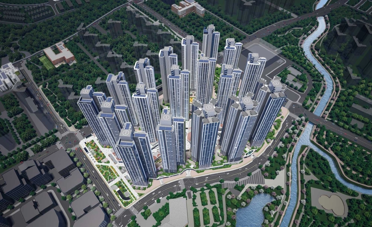 7호선 옥정중앙역과 직접 연결되는 ‘옥정중앙역 디에트르’ 조감도. 대방건설 제공