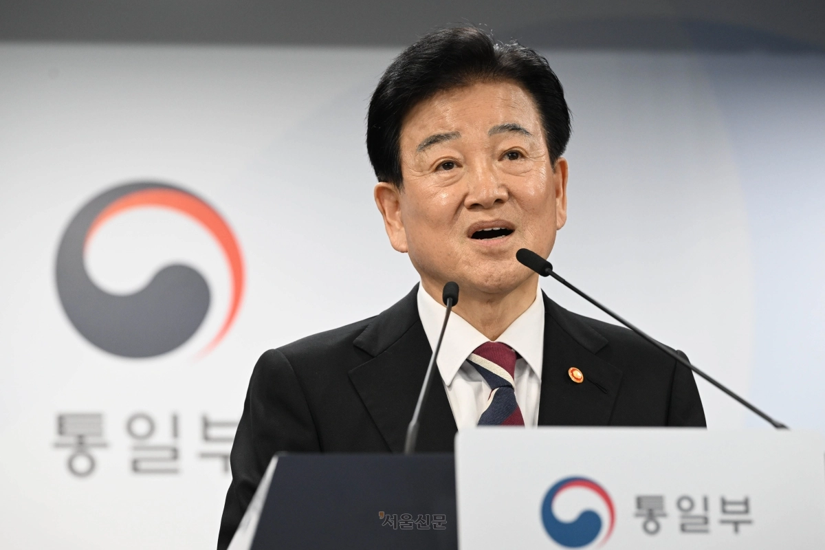 정동영 통일부 장관. 홍윤기 기자