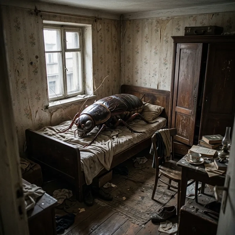 프란츠 카프카의 소설 ‘변신’에서 주인공 그레고르 잠자가 어느 날 아침 벌레로 변신하는 것은 일상의 관성에서 벗어나려는 주체의 결단이자 해방의 계기로 이해될 수 있다. 위키피디아 제공