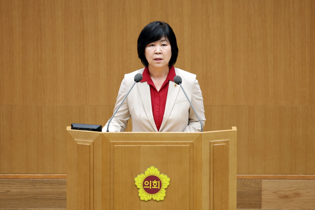심홍순 의원이 21일 열린 제389회 임시회 제1차 본회의에서 5분 자유발언을 하고 있다.(사진=경기도의회)