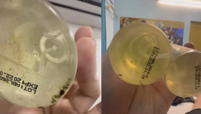 대만 남성이 병에 담아온 갠지스 강물. 소셜미디어(SNS) 캡처