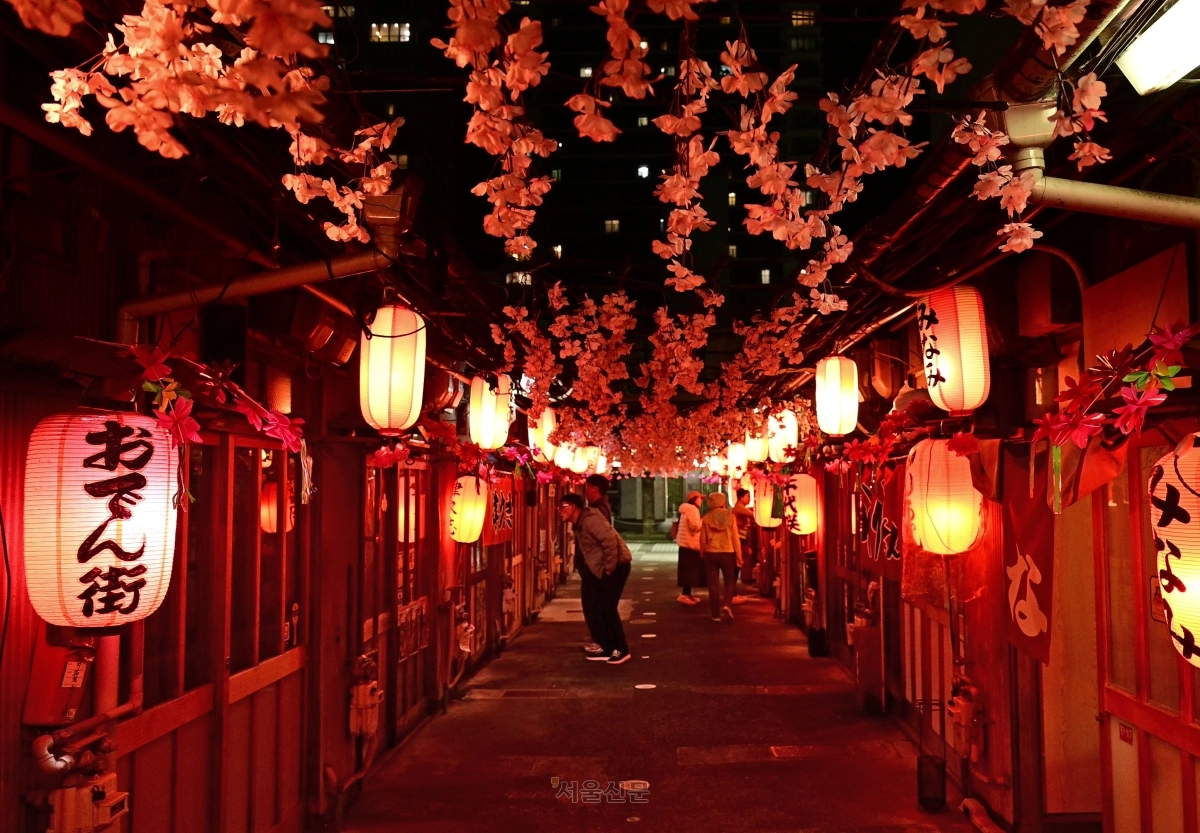 시즈오카 시내 아오바 오뎅거리.