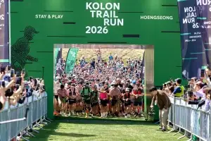 첫 주최 ‘코오롱 트레일 런 2026’… 1700명 횡성 숲 달렸다