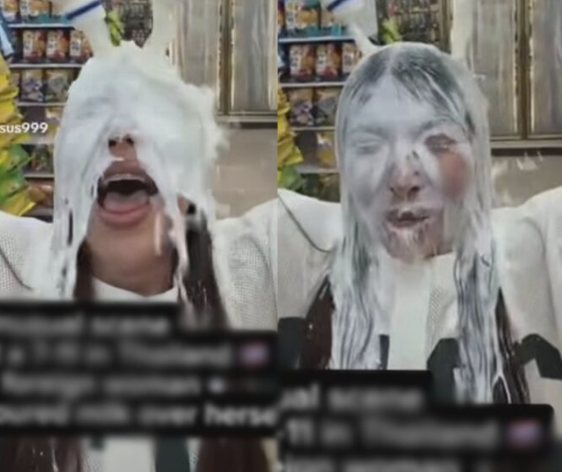 한 외국인 여성이 태국의 한 편의점에서 우유와 과자를 몸에 붓는 등 이른바 ‘민폐’ 행각을 벌이는 영상을 올려 현지 누리꾼들의 거센 비난을 받고 있다. 현재는 영상이 삭제된 상태. 소셜미디어(SNS)