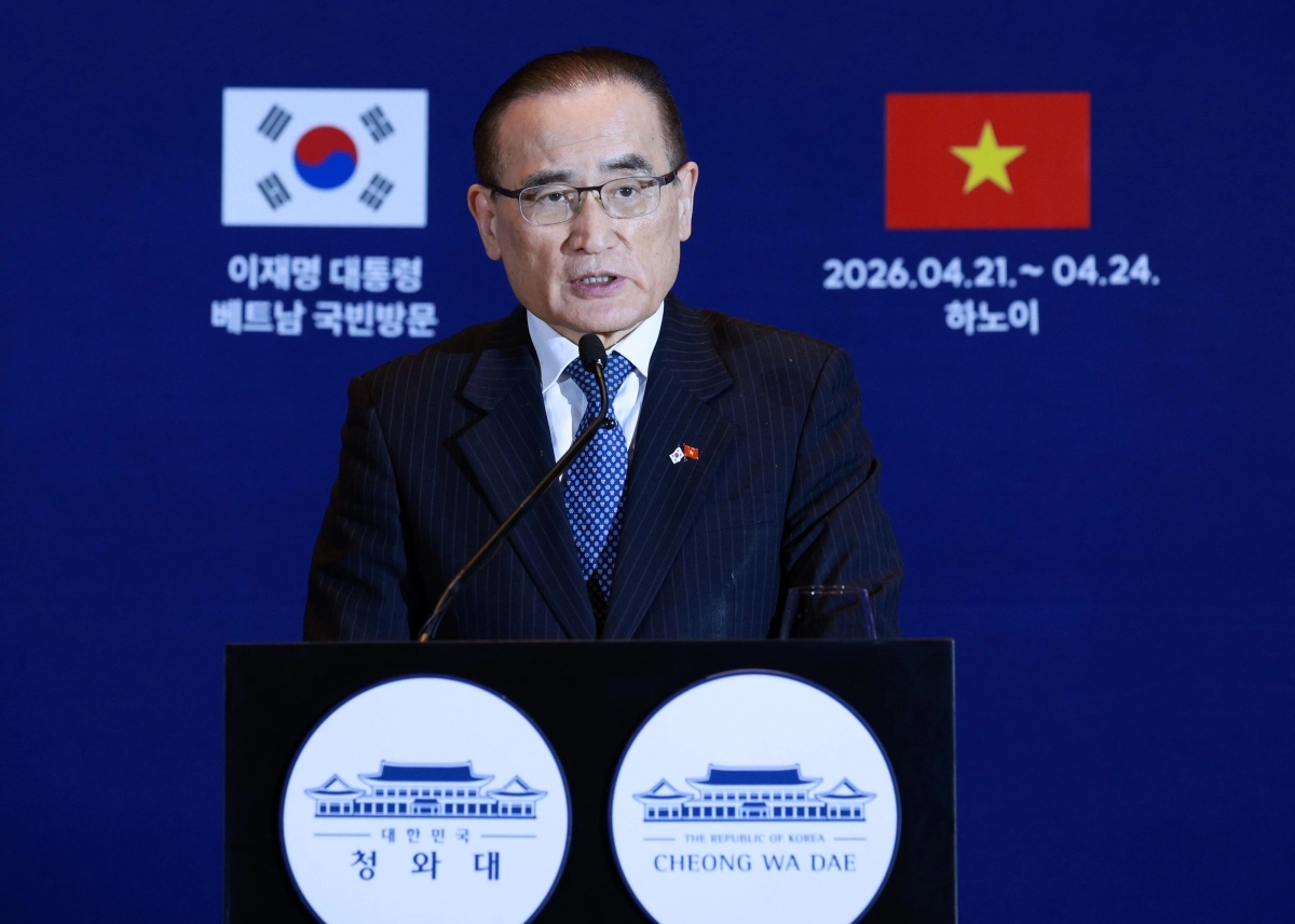 순방 관련 브리핑 하는 안보실장