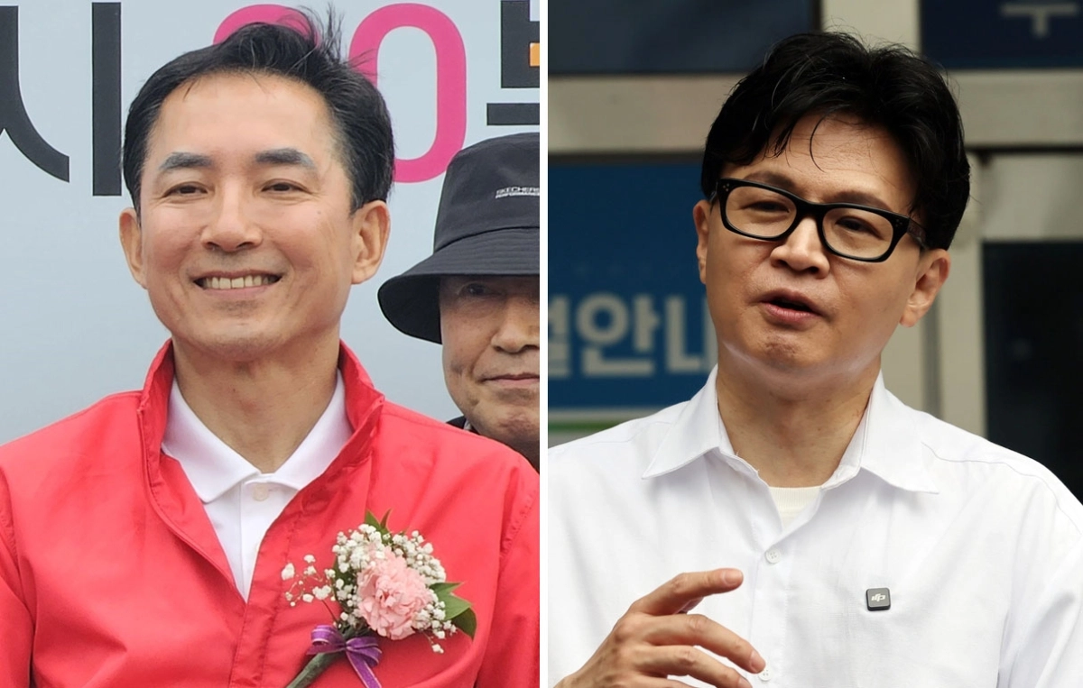 박민식(왼쪽) 전 국가보훈부 장관과 한동훈(오른쪽) 전 국민의힘 대표. 뉴스1·뉴시스