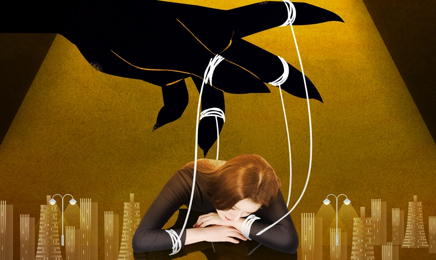 온라인 성착취의 첫 단계인 그루밍이 심화하면 아이들은 가해자에게 심리적으로 지배당한다. 이러한 심리적 조종을 표현한 이미지 서울신문DB