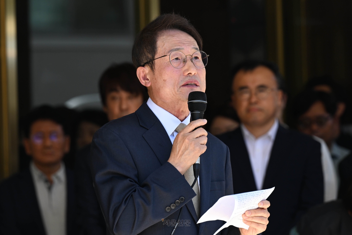 조희연 전 서울시 교육감.    홍윤기 기자