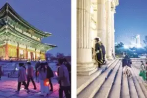 시간 멈춘 봄밤의 고궁 산책