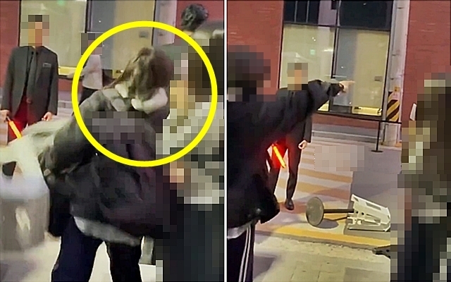 29일 소셜미디어(SNS) 엑스(X)에는 한 K팝 보이그룹의 멤버와 연계한 캠페인 현장에서 중국인 여성 팬과 안전요원 사이 갈등이 있었다는 목격담이 올라왔다. 2026.4.29 엑스