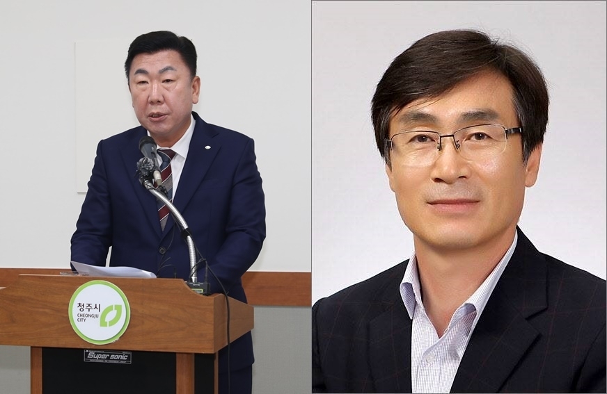 국민의힘 청주시장 후보로 확정된 이범석(왼쪽)청주시장과 더불어민주당 청주시장 후보인 이장섭 전 의원.