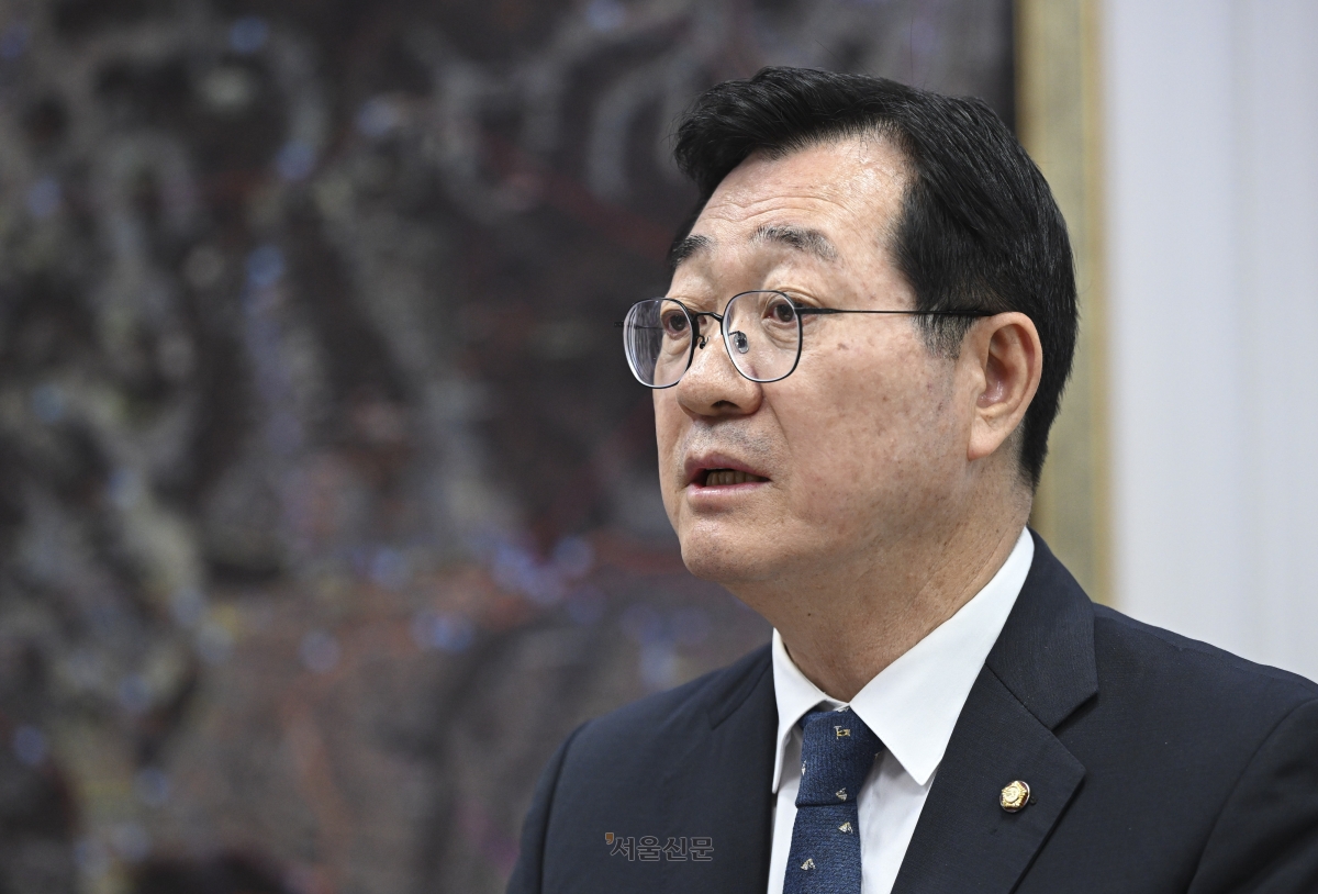 22대 후반기 국회 부의장에 도전하는 민홍철 더불어민주당 의원. 이지훈 기자