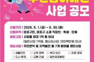 우리 지역에 필요한 사업 뭐가 있을까… 마포구 주민참여 사업 공모
