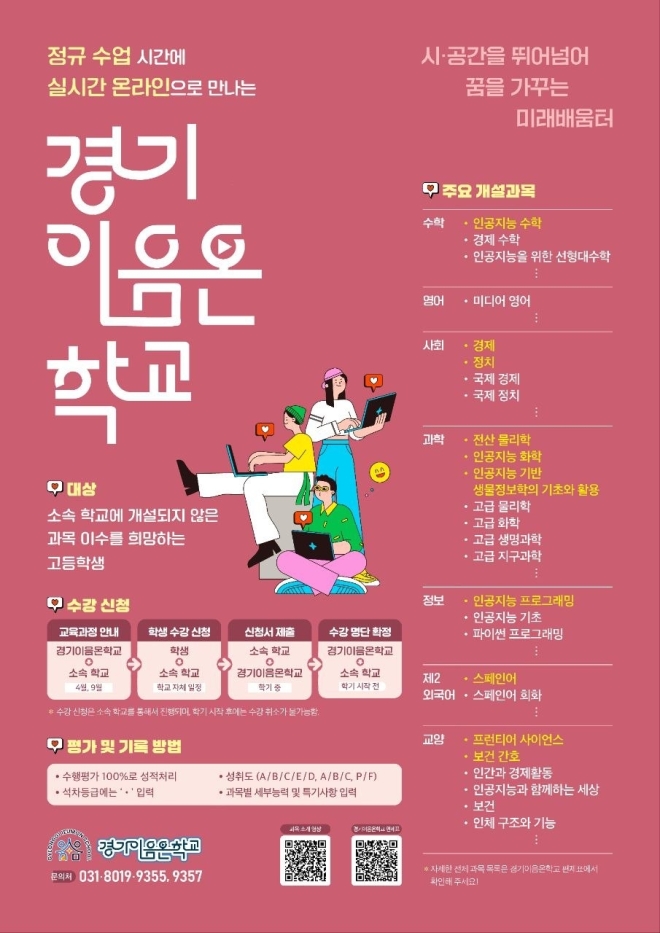 경기이음온학교, AI화학·생물정보학 등 전국 모든 학생에게 개방