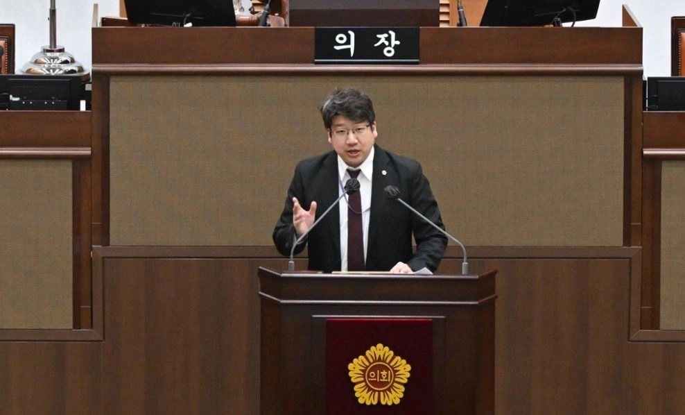본회의장에서 발언 중인 문성호 시의원. 서울시의회 제공
